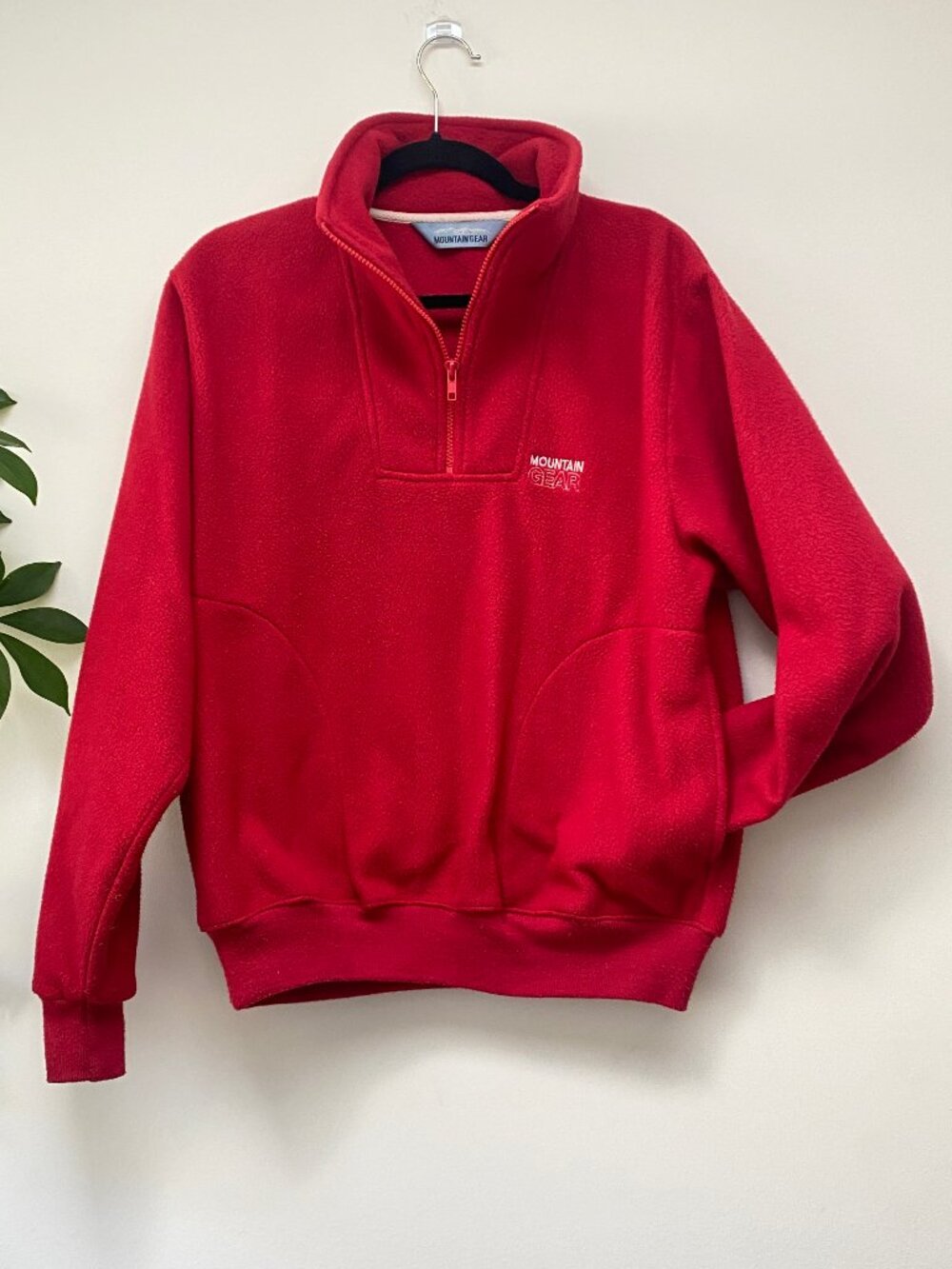 Vtg Red Mountain Gear Fleece Quarter Zip - Small Cozy Apres Ski Pullover Sweater